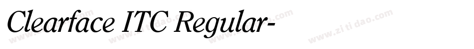 Clearface ITC Regular字体转换